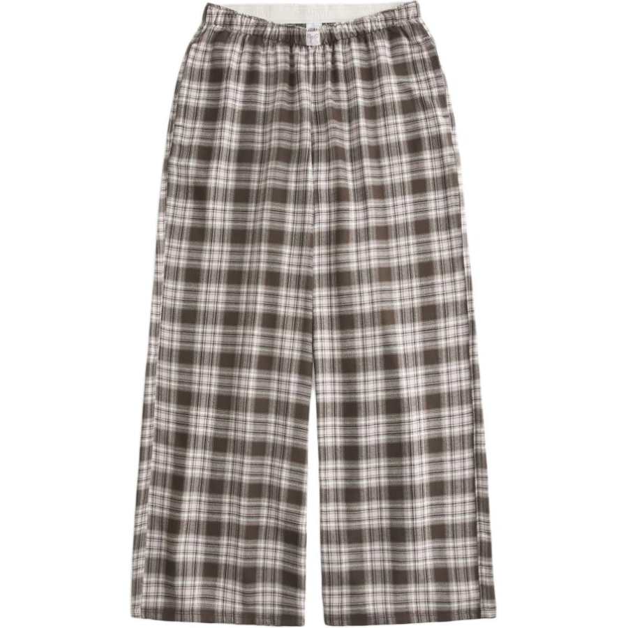 Hollister/ Casual Pants Women's Taupe Plaid Moderate Straight Fit Pants