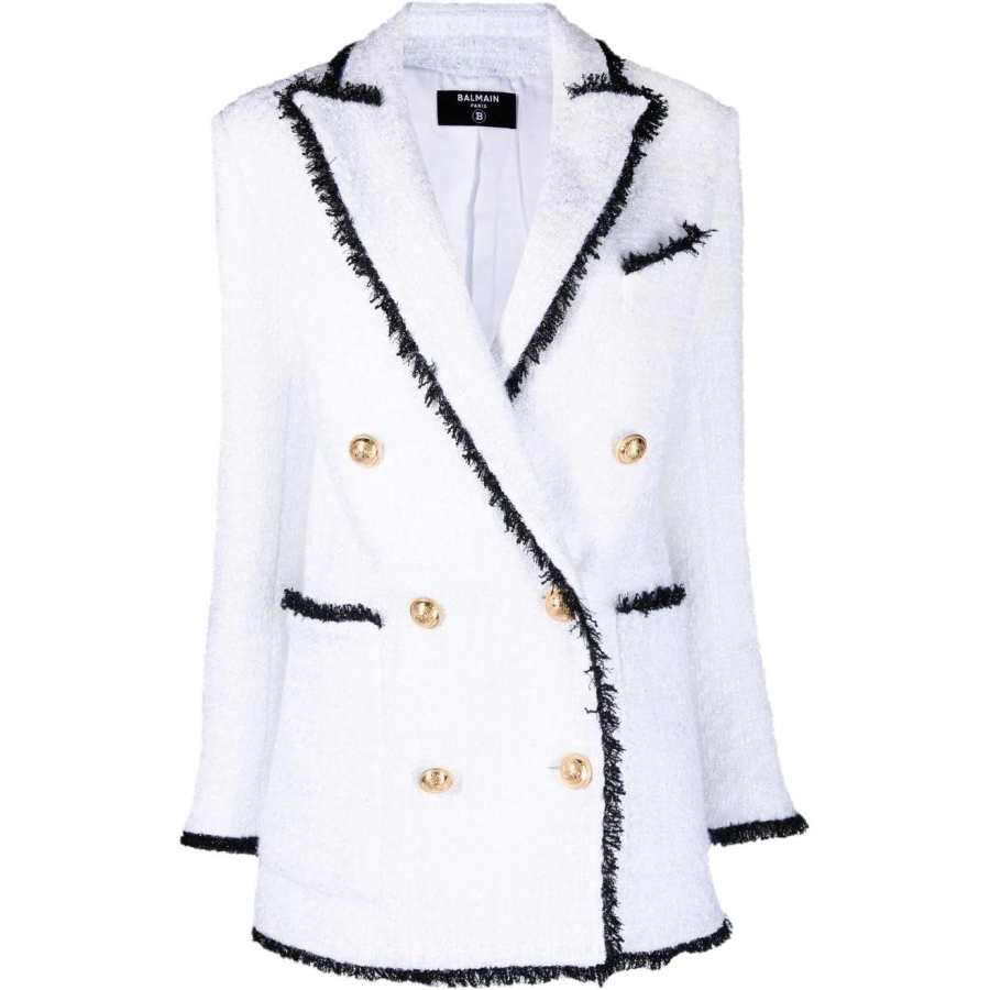 BALMAIN 【Previous Season】double-breasted tweed blazer