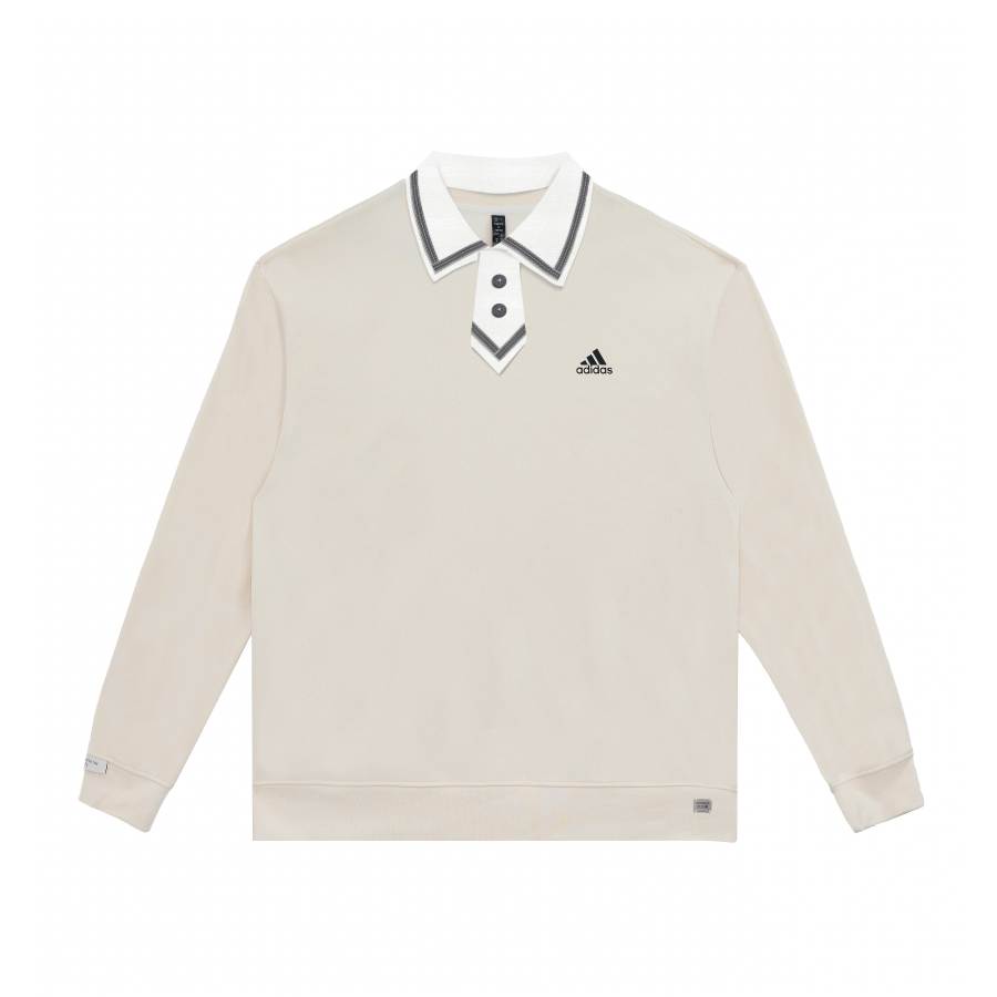 Adidas Adidas Sweatshirts Unisex White Polo Collar Moderate