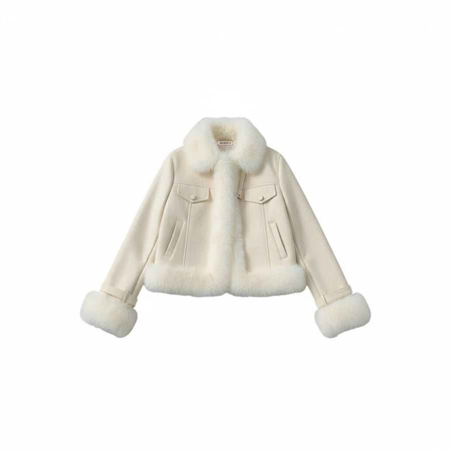 Qiuerle Furs Unisex Crew Neck Thickened