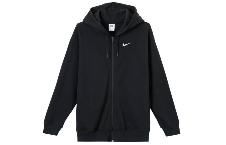 Nike Nike Sweatshirts Women's Black Hooded Moderate Cardigan