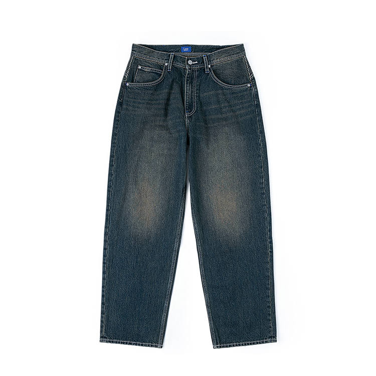 Lee Jeans Men's Dark Blue Moderate Straight Fit Pants