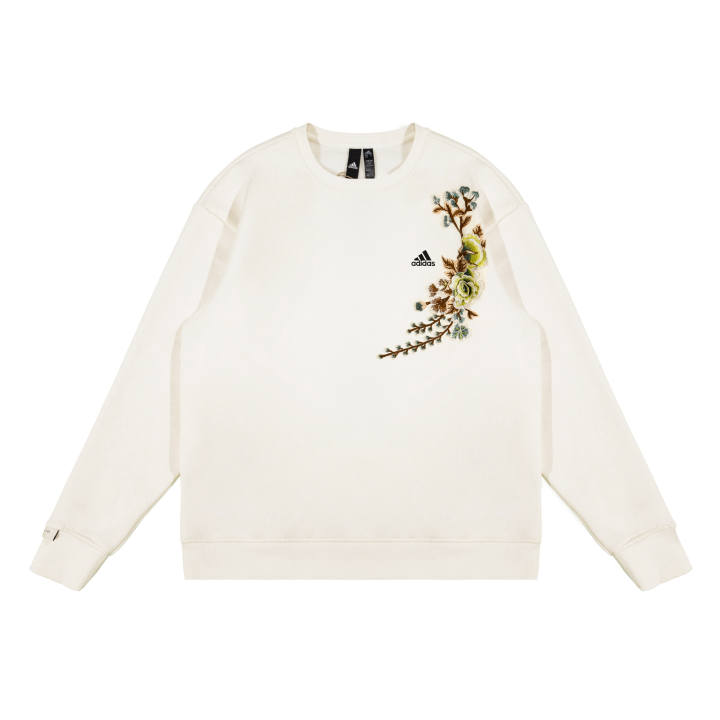 Adidas Adidas Sweatshirts Unisex White Crew Neck Moderate Regular