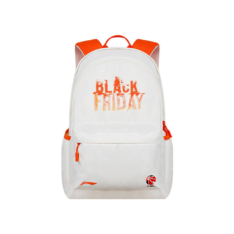Li-Ning Li Ning Polyester Backpack Regular Unisex White Orange
