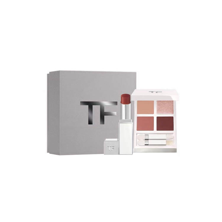 TOM FORD Snow Reflecting Iridescent Lip Gloss Makeup Set, Slim White Tube Lip Balm Natural Moisturizing