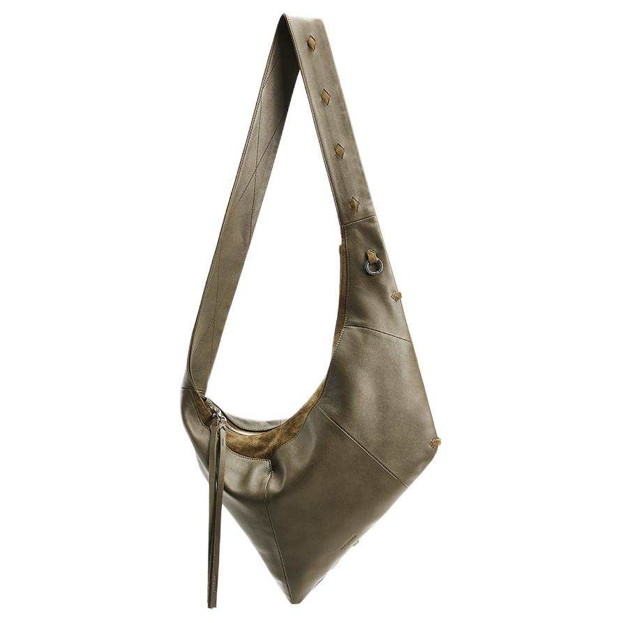 Songmont NAPPA Cow Leather Crossbody Bags Small Unisex Pine Moss Green