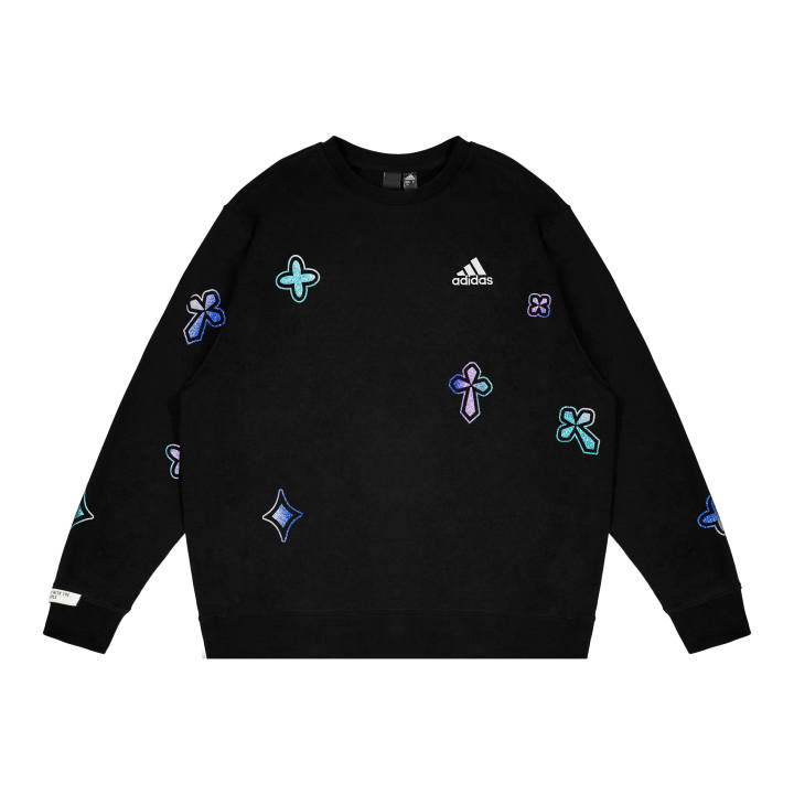 Adidas Adidas Sweatshirts Unisex Black Crew Neck Thickened Regular