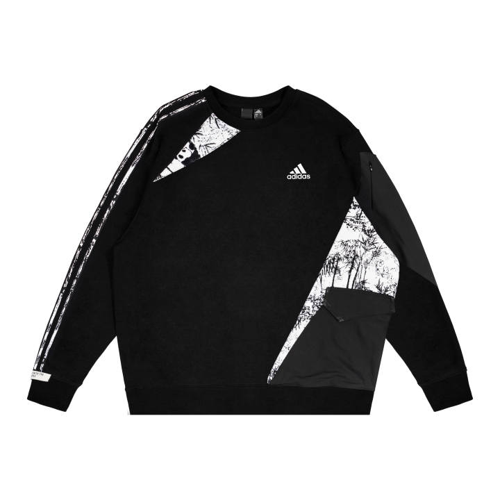 Adidas Adidas Sweatshirts Unisex Black Crew Neck Moderate Regular