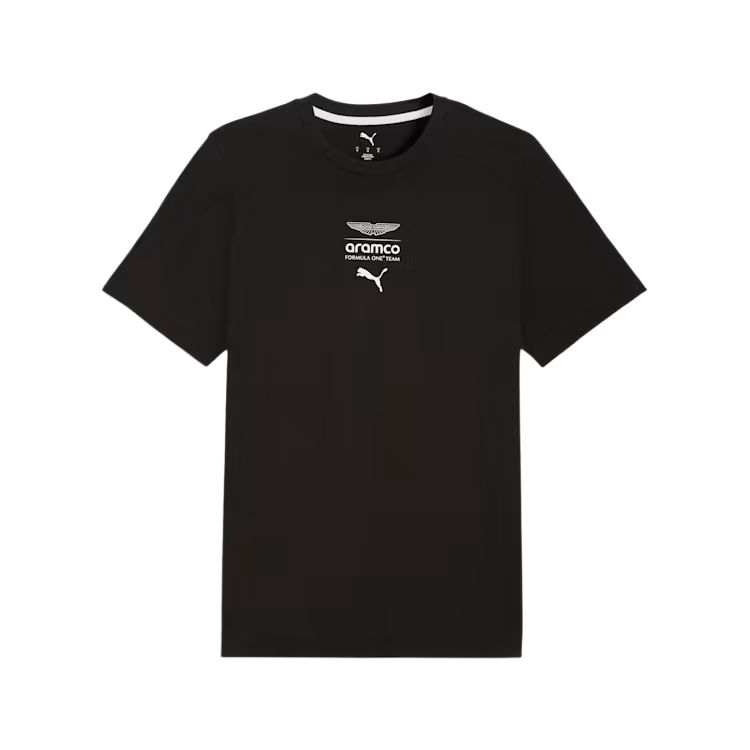 PUMA TEAM T Shirts Men's Black Crew Neck Moderate