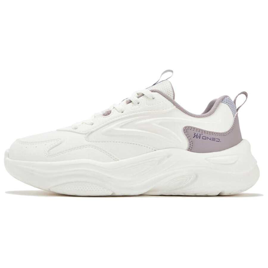 361° Abrasion Resistant Waterproof Slip Resistant Low top Casual Running Shoes Women's White Purple