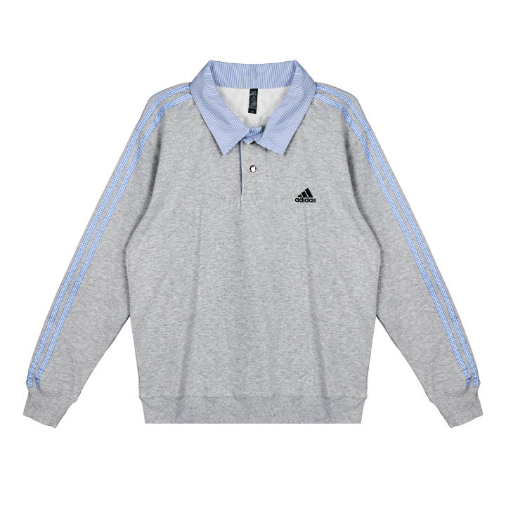 Adidas Adidas Sweatshirts Unisex Gray Lapel Thickened Regular