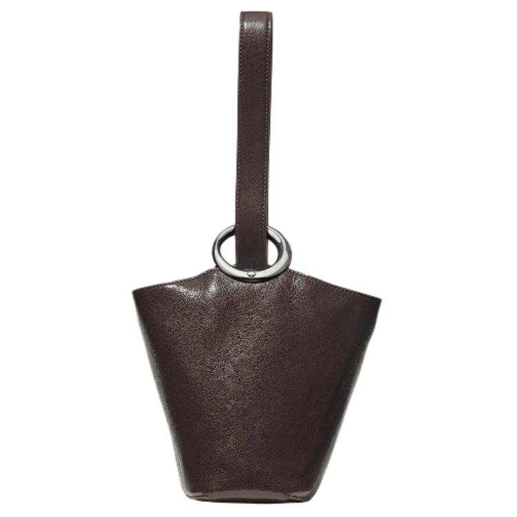 Kate Spade Cow Leather Bucket Bag Handbag Mini Women's Brown
