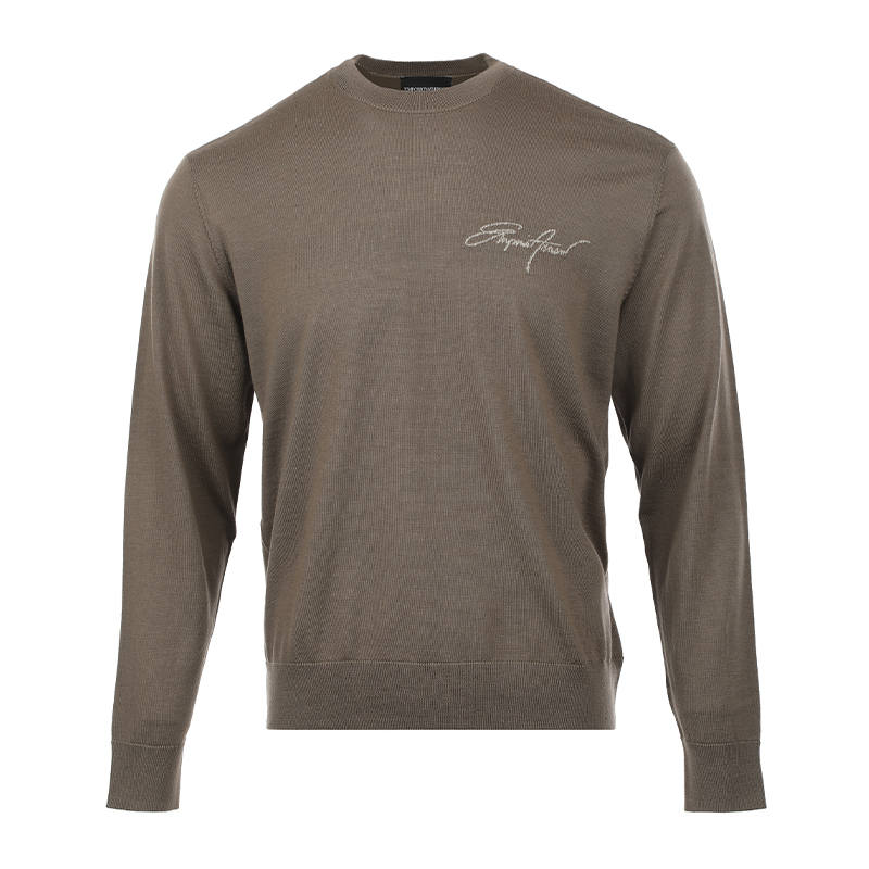 EMPORIO ARMANI FW25 Sweater Men's Light Coffee