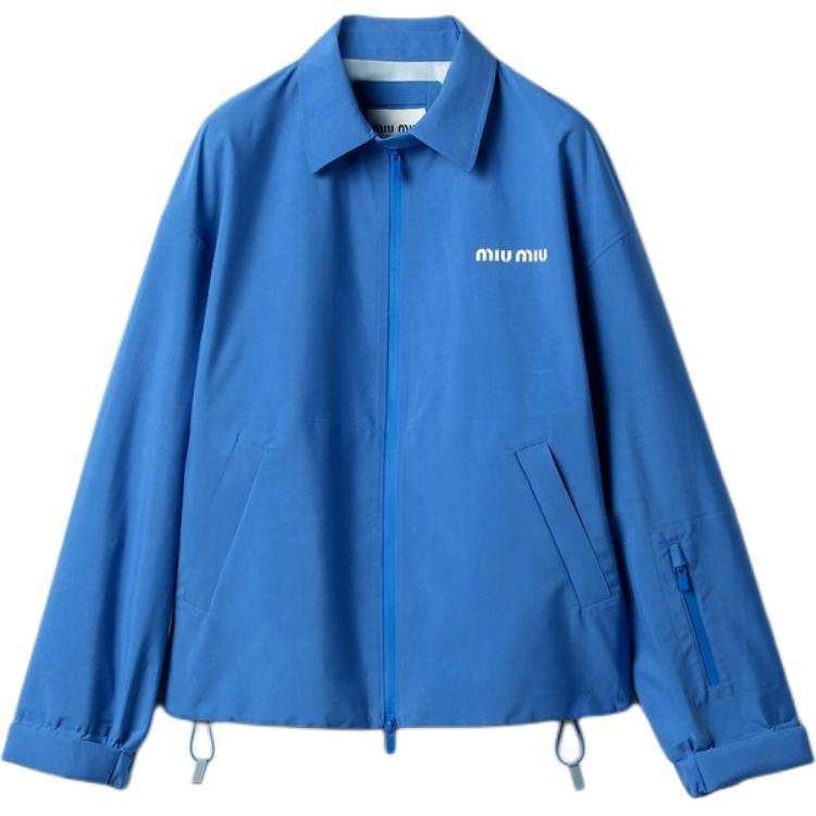 MIU MIU Miu Miu Logo-Embroidered Zipped Jacket