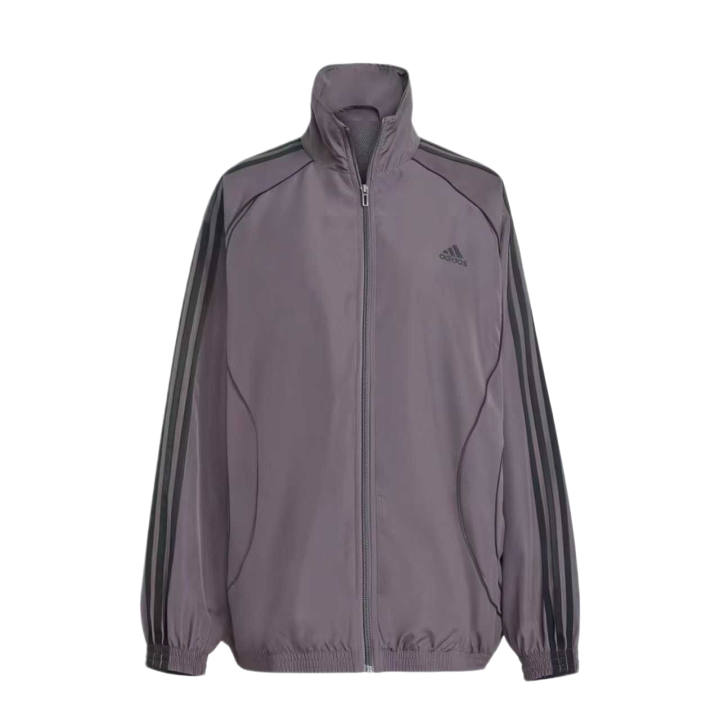 Adidas Adidas Adicolor Jackets Women's Gray Stratum/Black Stand Collar Moderate Other