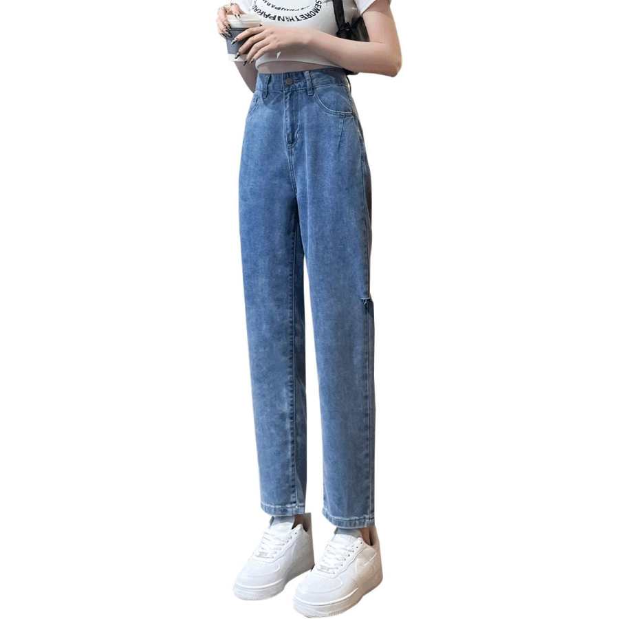 Tonlion Jeans Women's Light Blue Moderate Harem Pants