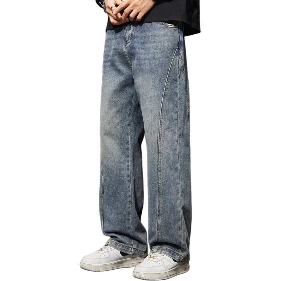BALENO Jeans Men's Blue Moderate Wide Leg Pants