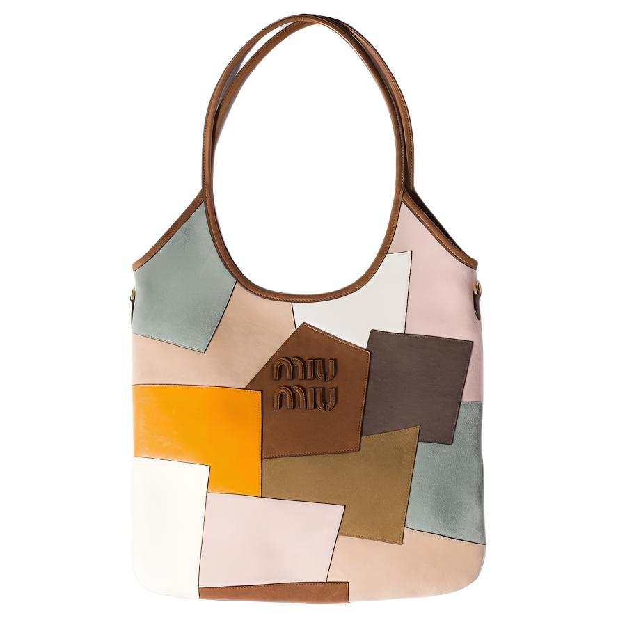 MIU MIU Ivy Leather Shoulder Bag Women's Multicolor