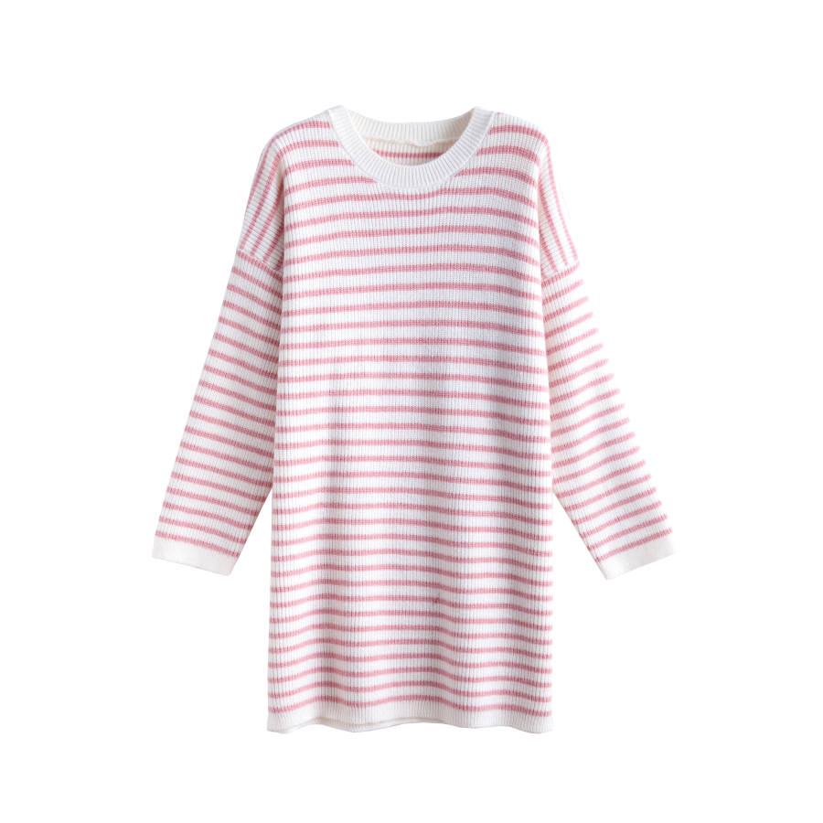 Tonlion Sweaters Women's Pink Crew Neck Moderate Base Layer
