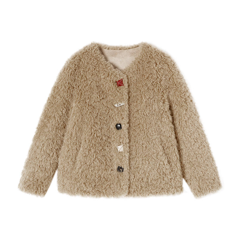 XIANGYING Furs Women's Crew Neck Moderate