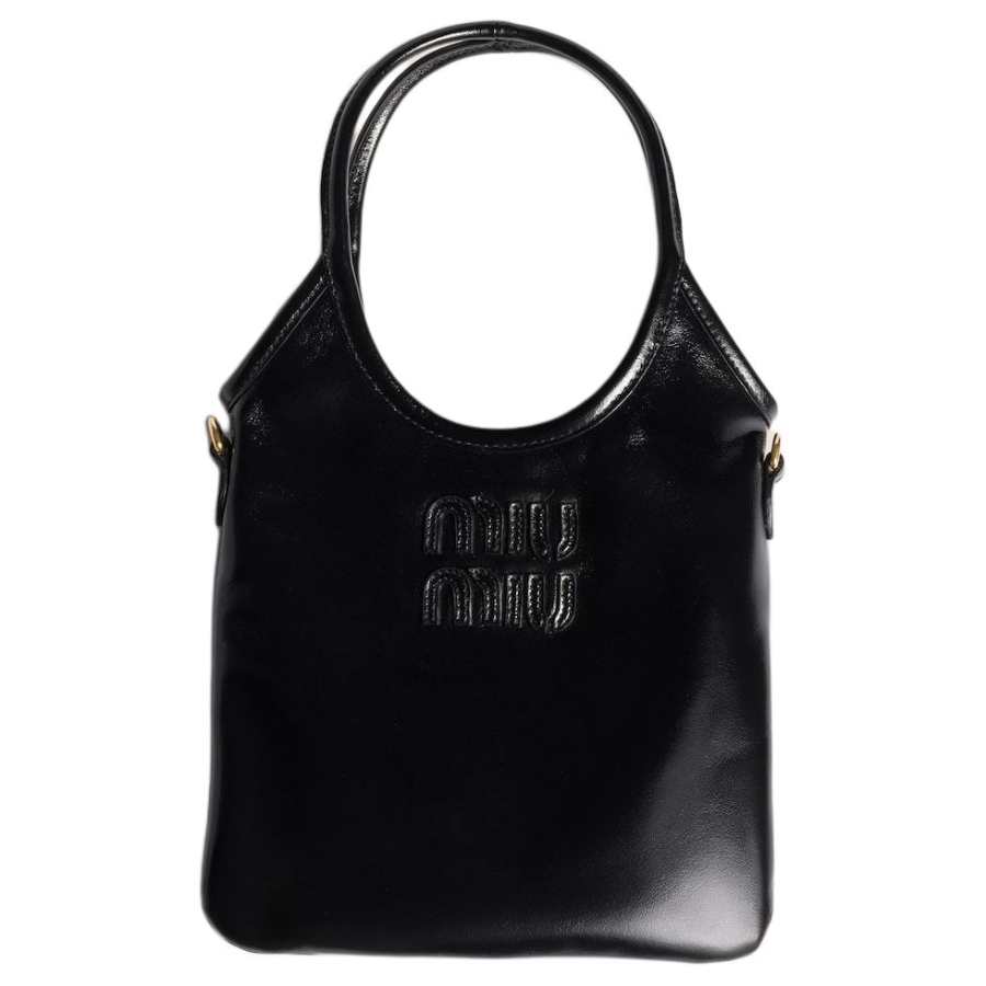 MIU MIU Ivy Cow Leather Handbag Small Women's Black