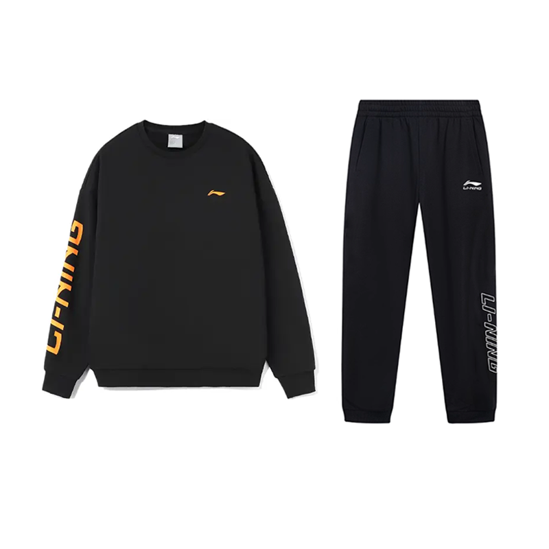 Li-Ning Li Ning Casual Sportswear Unisex Black+Black