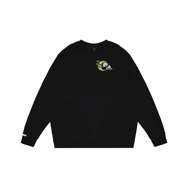 Adidas Adidas LABEL Sweatshirts Unisex Black Crew Neck Moderate Regular