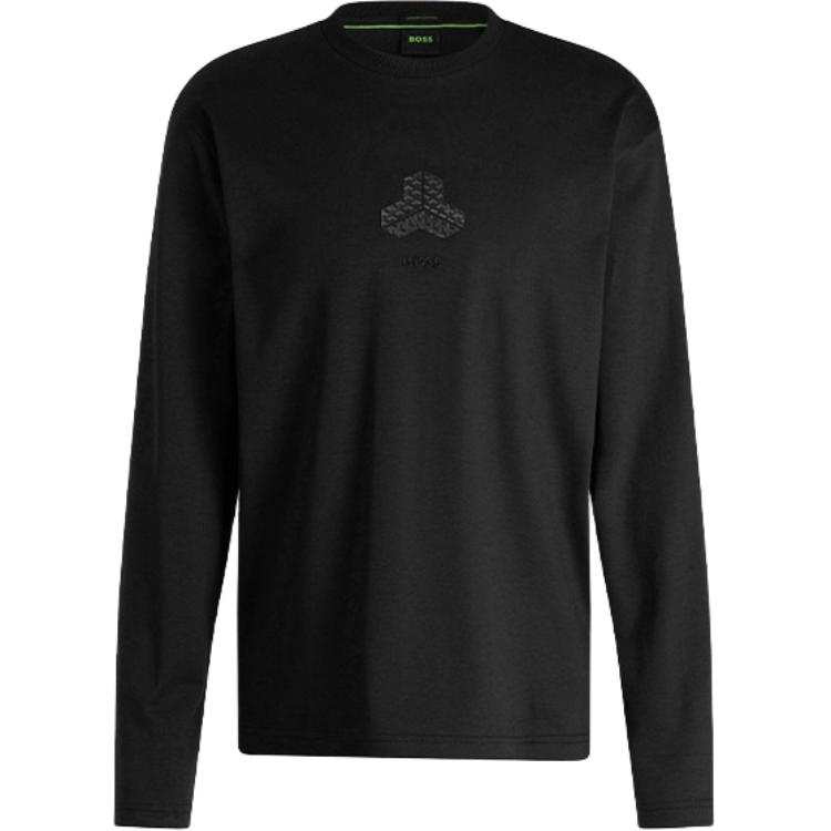 HUGO BOSS T Shirts Men's Black Crew Neck Moderate Straight Fit