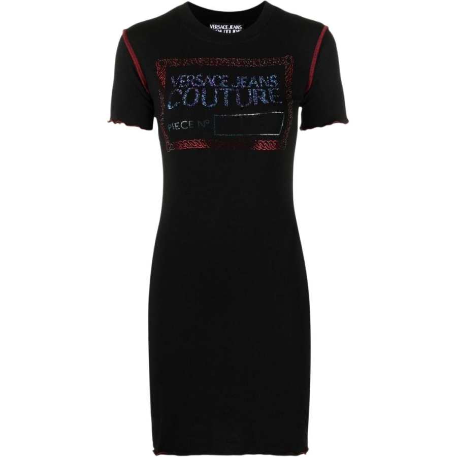 VERSACE JEANS COUTURE FW22 Short Sleeved Dress Women's Black