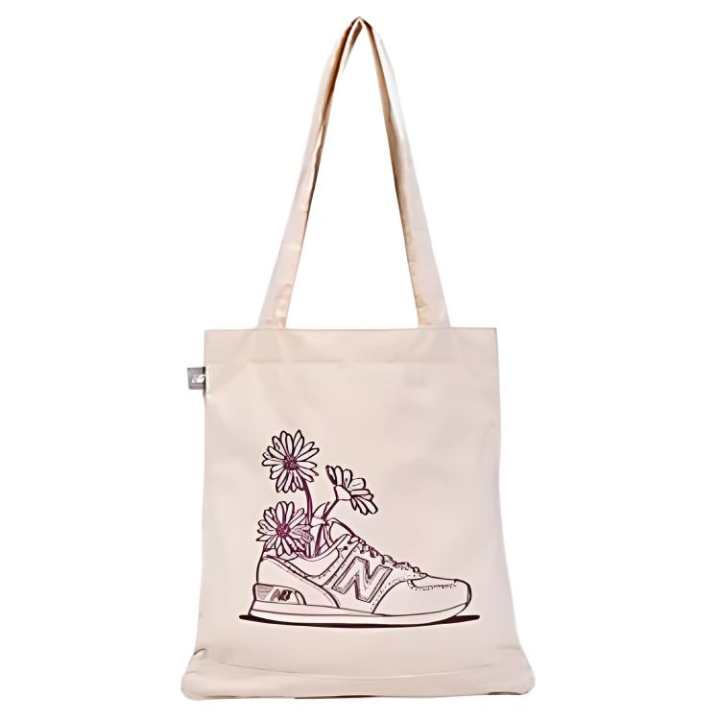 New Balance New Balance Polyester Canvas Shoulder Bag Unisex Beige & Plum Blossom