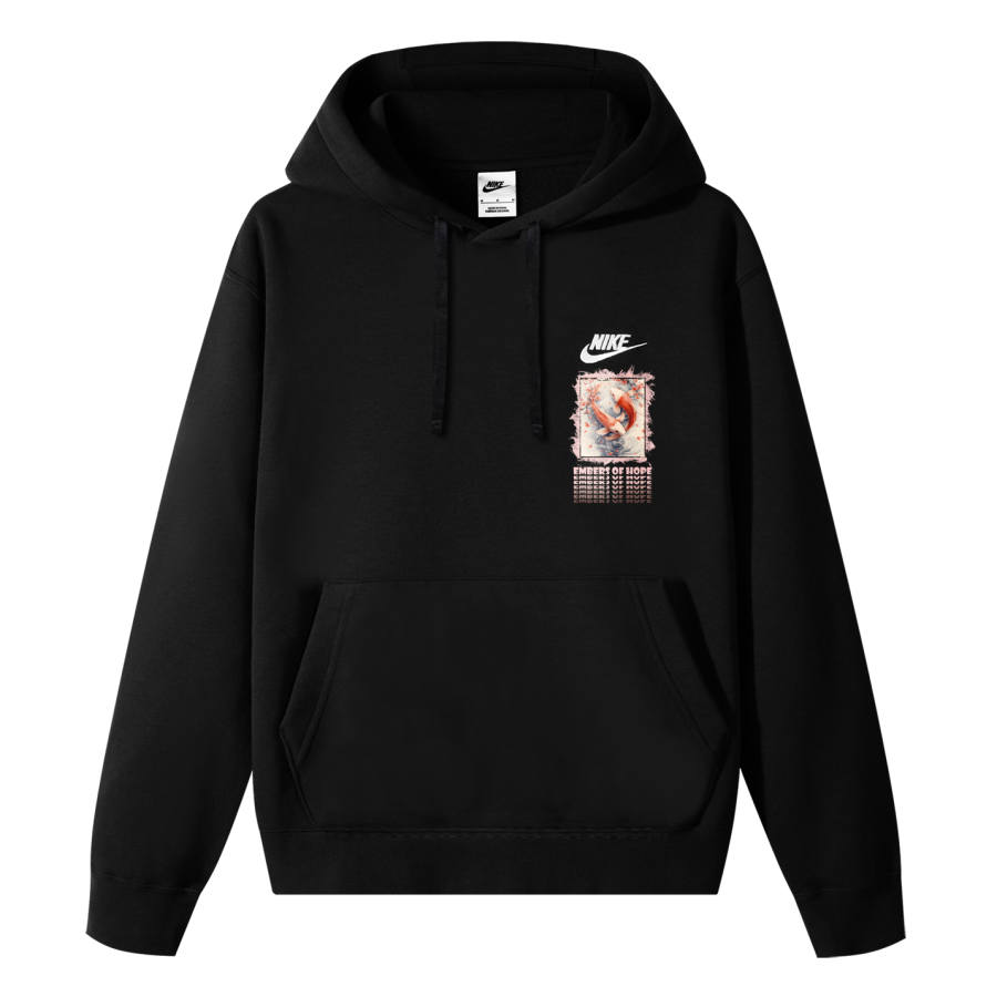 Nike Nike Sportswear Club Fleece Lined CNY Traditional Linen Plum Blossom Koi Thermal Pullover Hooded Sportswear
