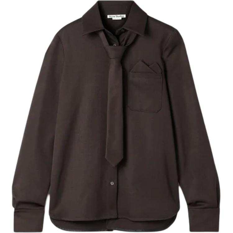 Acne Studios Acne Studios Shirts Women's Brown Lapel Moderate