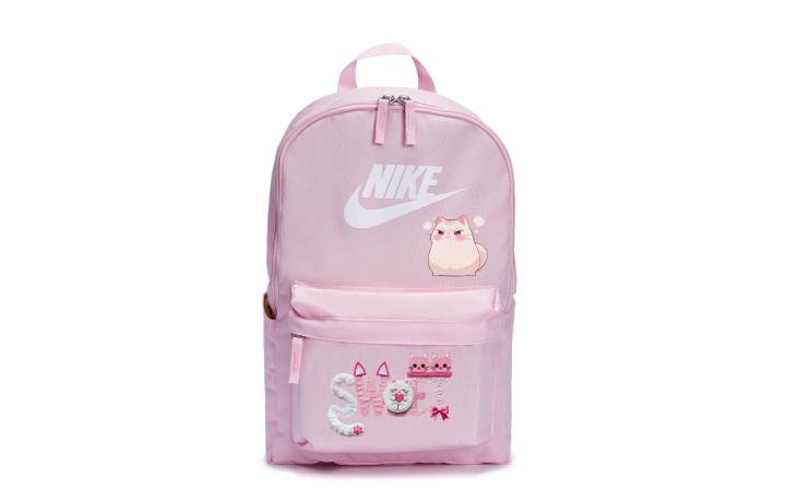 Nike Nike Fabric Outdoor, Street, Graffiti, Print Backpack Regular Unisex Pink