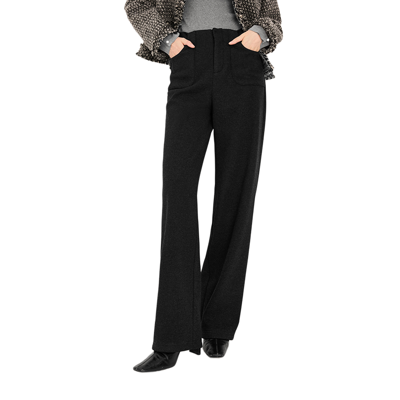 XIANGYING Casual Pants Women's Moderate Wide Leg Pants