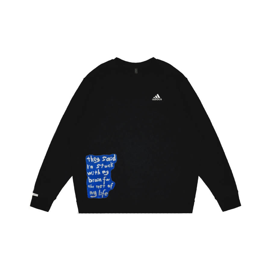 Adidas Adidas LABEL Sweatshirts Unisex Black Crew Neck Moderate Regular