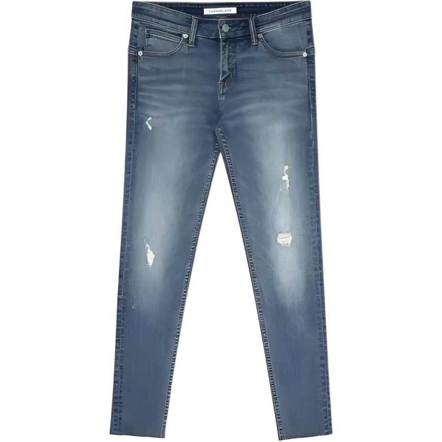 Calvin Klein Jeans Women's Blue Moderate Slim Fit Pants
