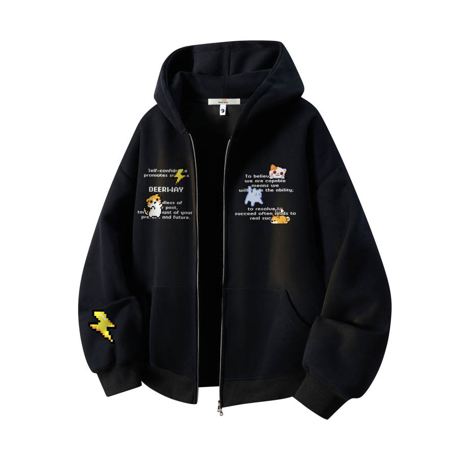 DEERWAY Sweatshirts Unisex Hooded Moderate Heavyweight