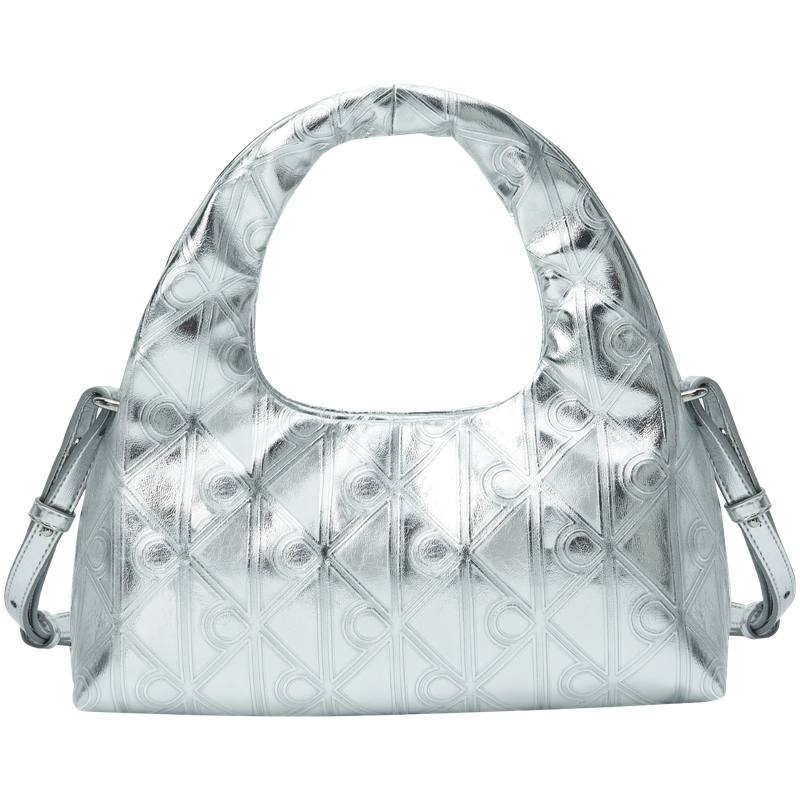 CALVIN KLEIN Synthetic Leather Handbag Women's Shimmering Silver
