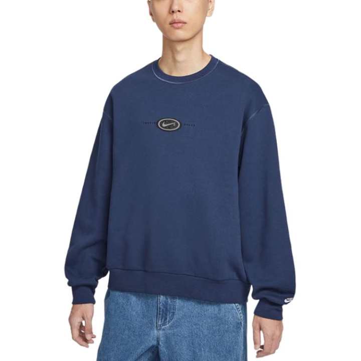 Nike Nike KOSTON Minimalist Style Fleece Lined Pullover Crew Neck Long Sleeved Sweatshirt Men's