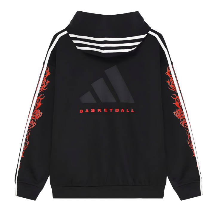 Adidas Adidas Sweatshirts Unisex Black Hooded Moderate Regular
