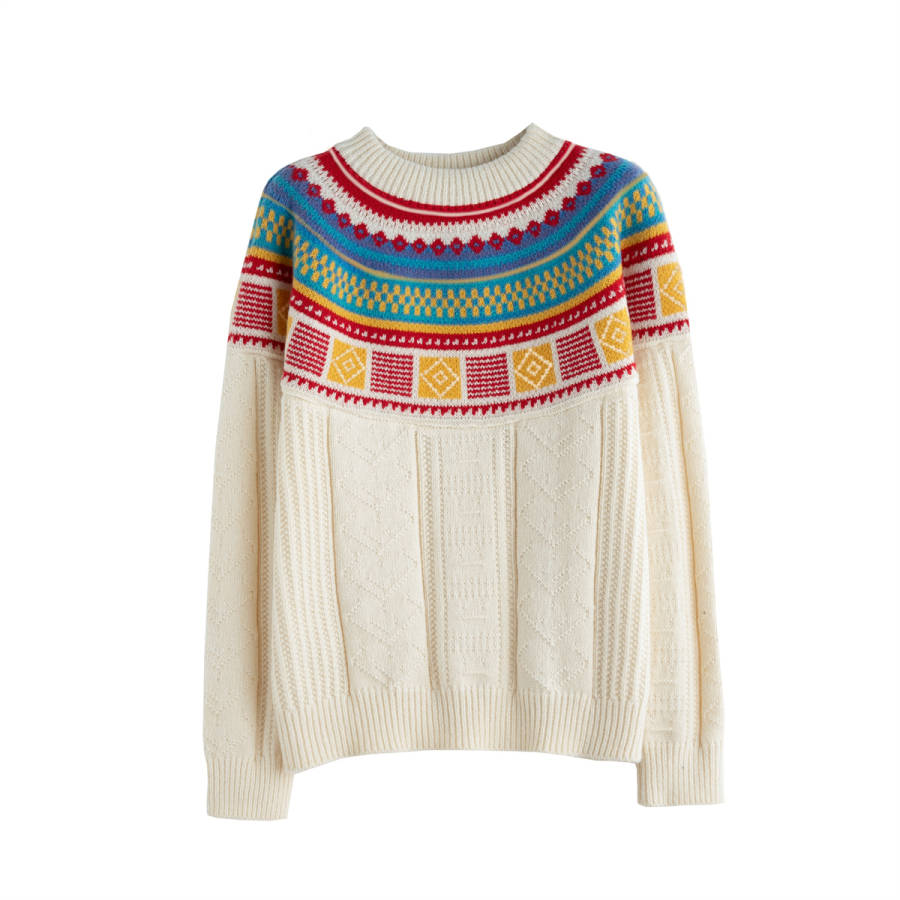 Tonlion Sweaters Women's White Tone Crew Neck Moderate Other