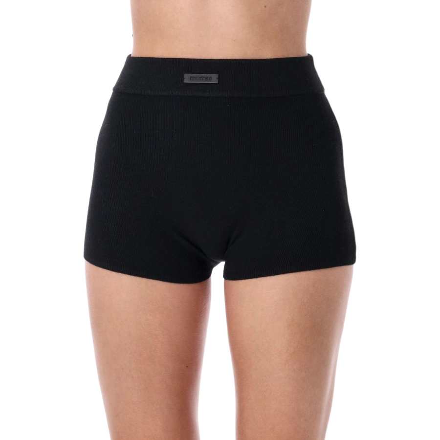 Fear Of God Essentials FW25 Logo Plaque High Waist Shorts Casual Shorts Women's