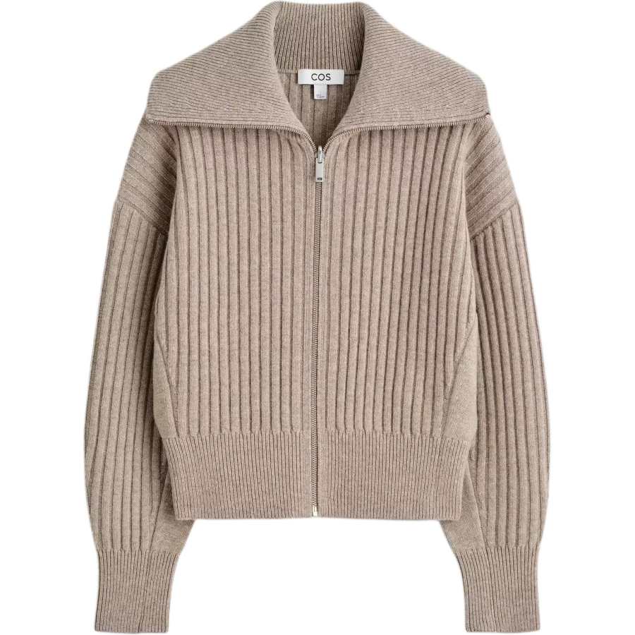 COS Jackets Women's Beige Mixed Color Moderate