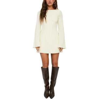 PRINCESS POLLY Alfalfa Long Sleeve Mini Dress Long Sleeved Dress Women's