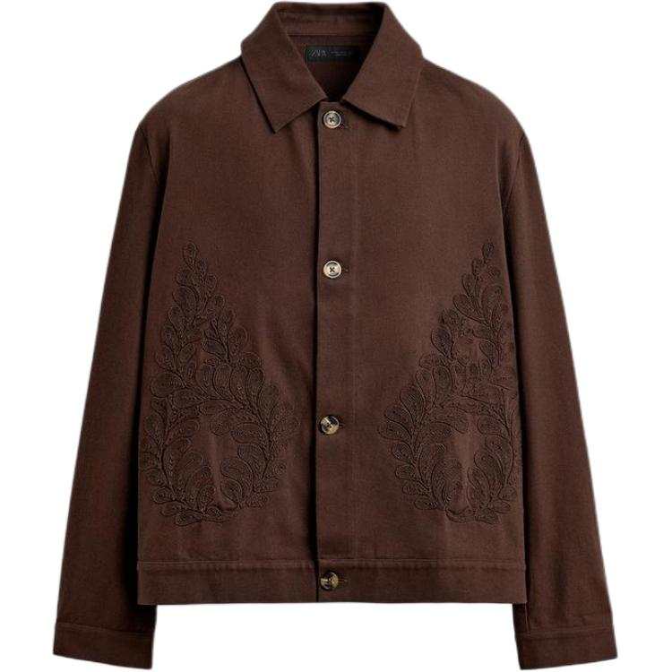 ZARA Jackets Men's Burgundy Lapel Moderate Other