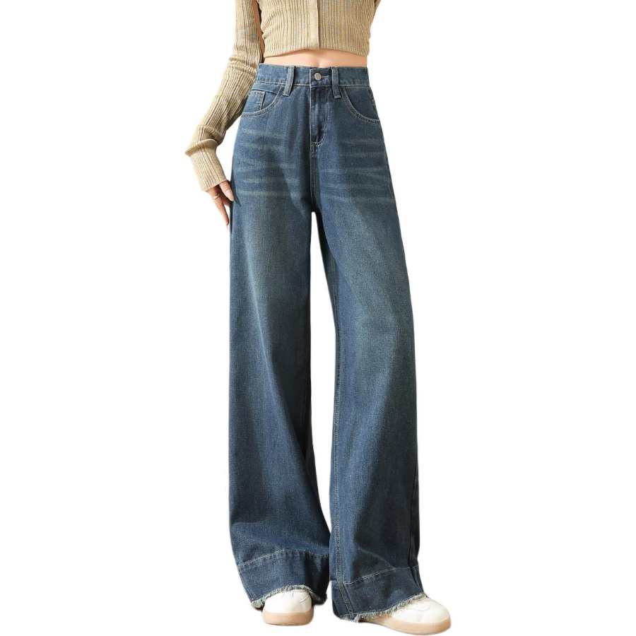 BALENO Jeans Women's Blue Moderate Wide Leg Pants