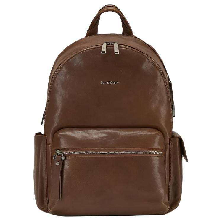 Samsonite SAMSONITE Cow Leather Backpack Men's Brown