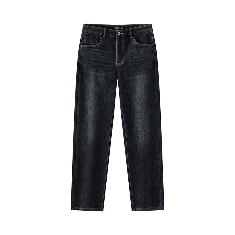 Semir Jeans Men's Thickened And Fleece Lined Straight Fit Pants