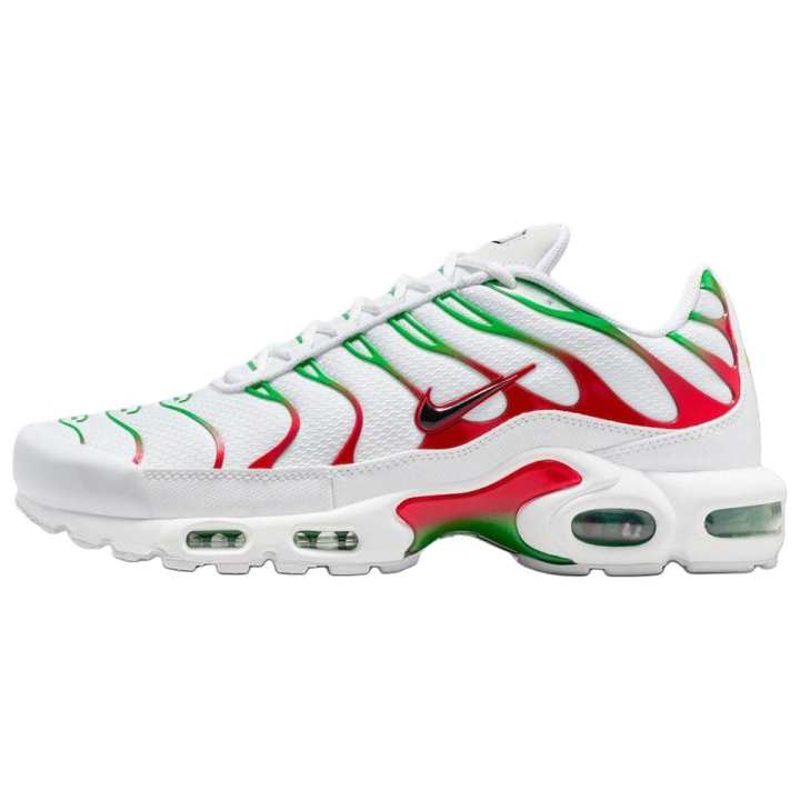Nike Nike Air Max Plus Abrasion Resistant Abrasion Resistant Low top Running Shoes Unisex White Green Red