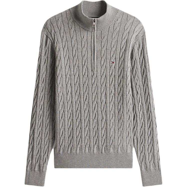Tommy Hilfiger Sweaters Men's Light Gray Turtleneck Moderate